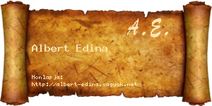 Albert Edina névjegykártya