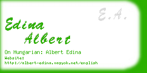 edina albert business card